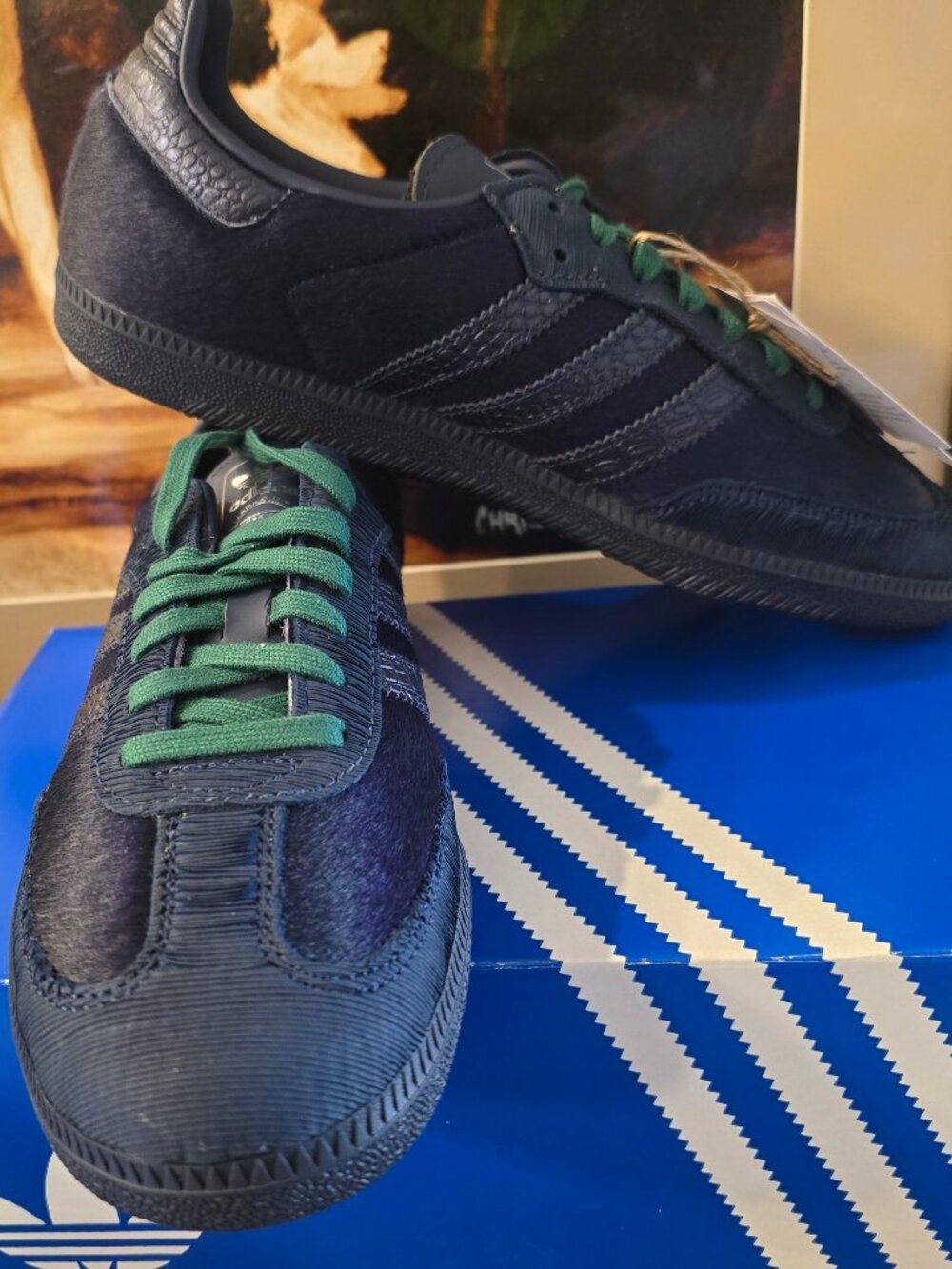 Adidas Samba OG Night Indigo KI7235 2026 Suede Pony Hair Shoes Men's 10 US NEW